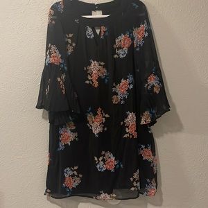 As U Wish black floral dress
